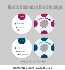 Circle Business Card Design Template.