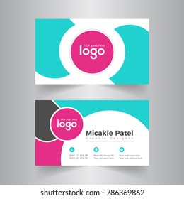 Circle Business Card Vector Design