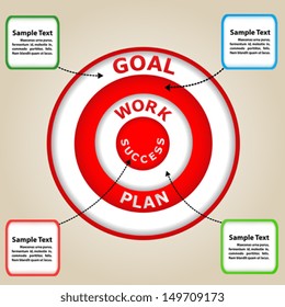 Circle Business concept for success. Presentations, brochure, template, Web design element