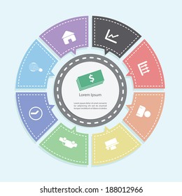 Circle business concepts, Infographics, VECTOR, EPS10
