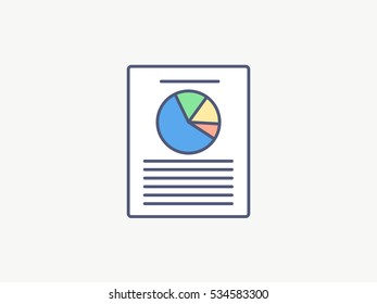 Circle Business Line Icon Vector Illustration