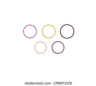 Circle business logo with company name placeholder text. Geometric vector logotype design elements.