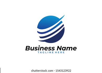 circle business logo icon vector isolated