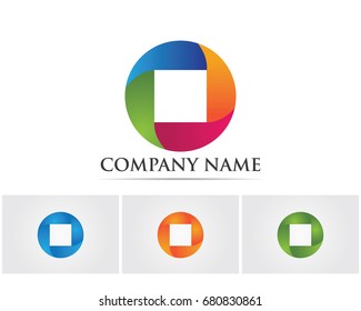 Circle business logo and symbols