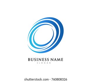 Circle business logo template with blue gradient color