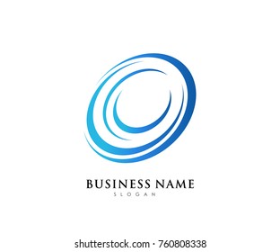 Circle business logo template with blue gradient color