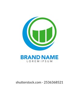 Circle Bussines Grow Logo Template