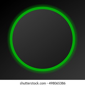 Circle button, badge. Button background with dark blank space.