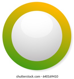 Circle button with blank space and highlight. Circle button, circle icon with space for your symbol, logo.