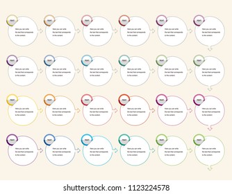 Circle button icon and a banner for writing text.Icon for Banner.Multiple colored button icons and multI-color circle banners with edges between cut paper.