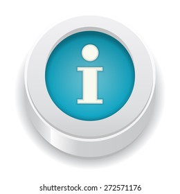 the circle button with i letter / the info icon / glossy info button