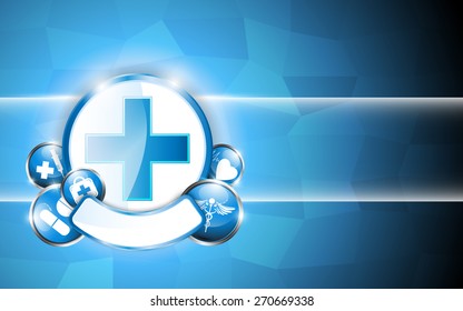 circle button medical concept abstract design background