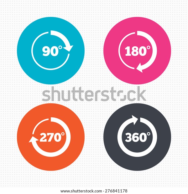 Circle Buttons Angle Degrees Circle Stock Vector Royalty Free