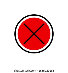 Icono de cancelación o denegación de círculo