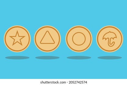 Circle candy with various shapes