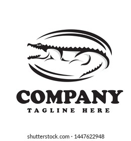 Circle care crocodile logo design inspiration