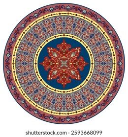 Circle Carpet Persian Abstract Pattern Carpet for Fabric Patterns