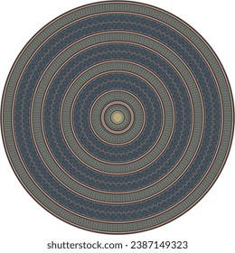 Circle Carpet Rug Pattern. Fabric Pattern.