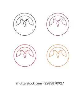 Circle cat animal vector logo template illustration 
