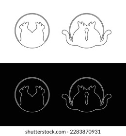 Vektorgrafik-Logo-Vorlage für Circle Cat 