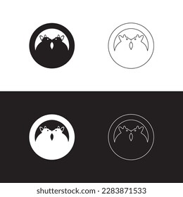 Circle cat animal vector logo template design 