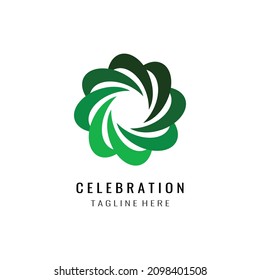 Circle Celebration logo design template 