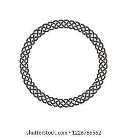 Circle celtic knot meander art vector