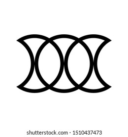 Circle chain icon on a white background.