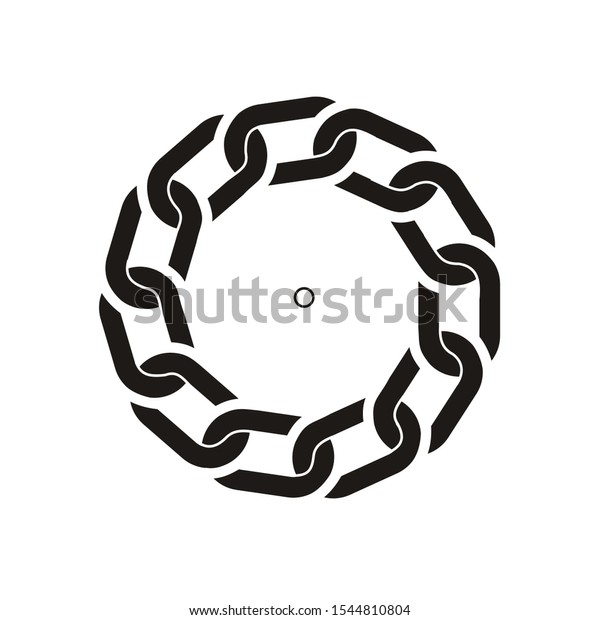 Circle Chain Logo Vector Background Stock Vector (Royalty Free) 1544810804
