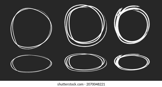 circle chalks in grunge style