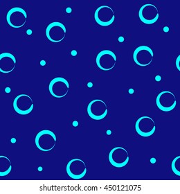 Circle chaotic seamless pattern. Fashion graphic background design. Modern stylish abstract texture. Colorful template for prints, textiles, wrapping, wallpaper, website. VECTOR illustration
