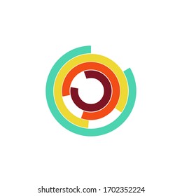 Circle chart abstract infographic. Infographic presentation concept. Vector template.