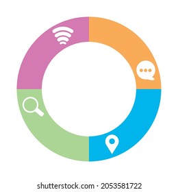 circle chart with business icons