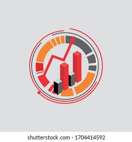 Circle Chart Finance Icon Design