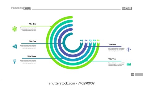 Circle Chart with Five Elements Slide