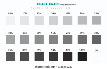Circle chart, graph, infographic percentage templates collection.