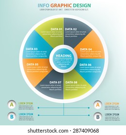 Circle chart info graphic design, Business concept design. Clean vector.