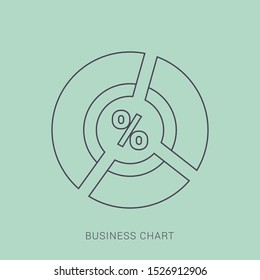 Circle chart for info graphic template
