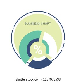 Circle chart for info graphic template