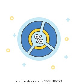 Circle chart for info graphic template