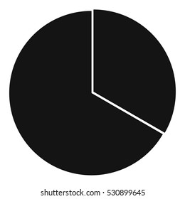 Circle chart infographic icon. Simple illustration of circle chart infographic vector icon for web design