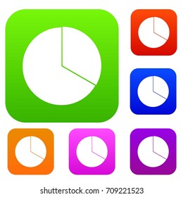 Circle chart infographic set icon in different colors isolated vector illustration. Premium collection