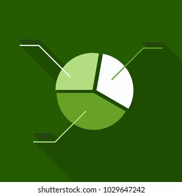 Circle chart infographic template with 3 options for presentations, advertising, layouts, annual reports. Vector illustration.