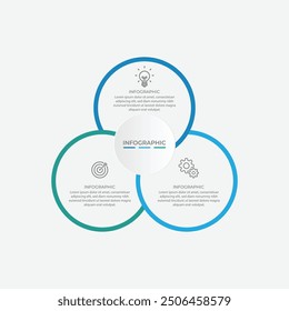 Kreisdiagramm-Infografik-Vorlage mit 3 Präsentationsoptionen