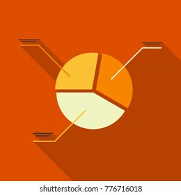 Circle chart infographic template with 3 options for presentations, advertising, layouts, annual reports. Vector illustration.