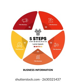 Circle chart infographic template with 4 options for presentations business. shape circle star infographic. Vector illustration Eps	