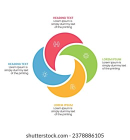 Plantilla de gráfico circular con 6 opciones para presentaciones, publicidad, diseños, informes anuales.