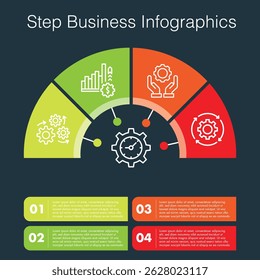 Circle chart infographic template with options for presentations, advertising, layouts, annual reports