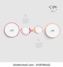 Circle Chart Minimal on white background