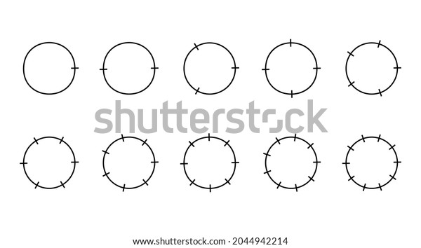 Circle Chart Section Segments Set Vector Stock Vector (Royalty Free ...